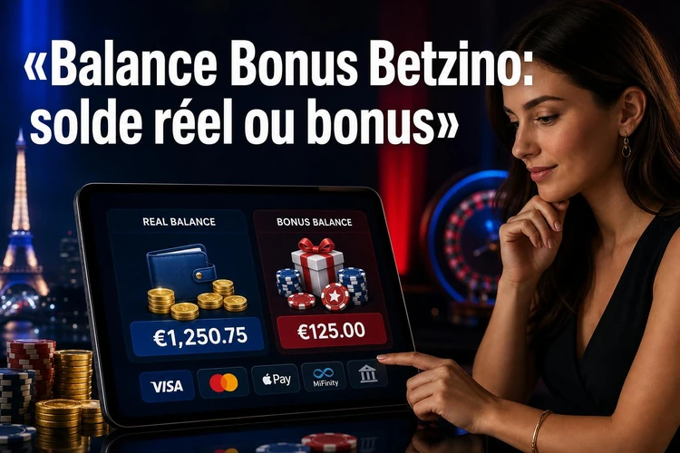 Balance Bonus Betzino: différence entre solde réel et solde bonus