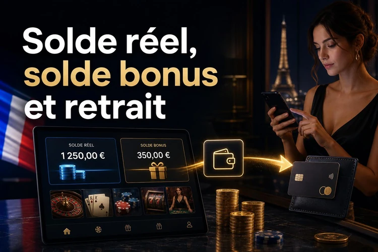 Solde réel, solde bonus et retrait